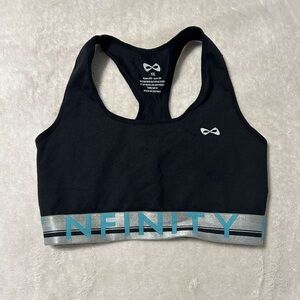 Nfinity Black and Silver Sports Bra